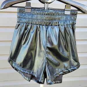 Metallic Black Women's Shorts